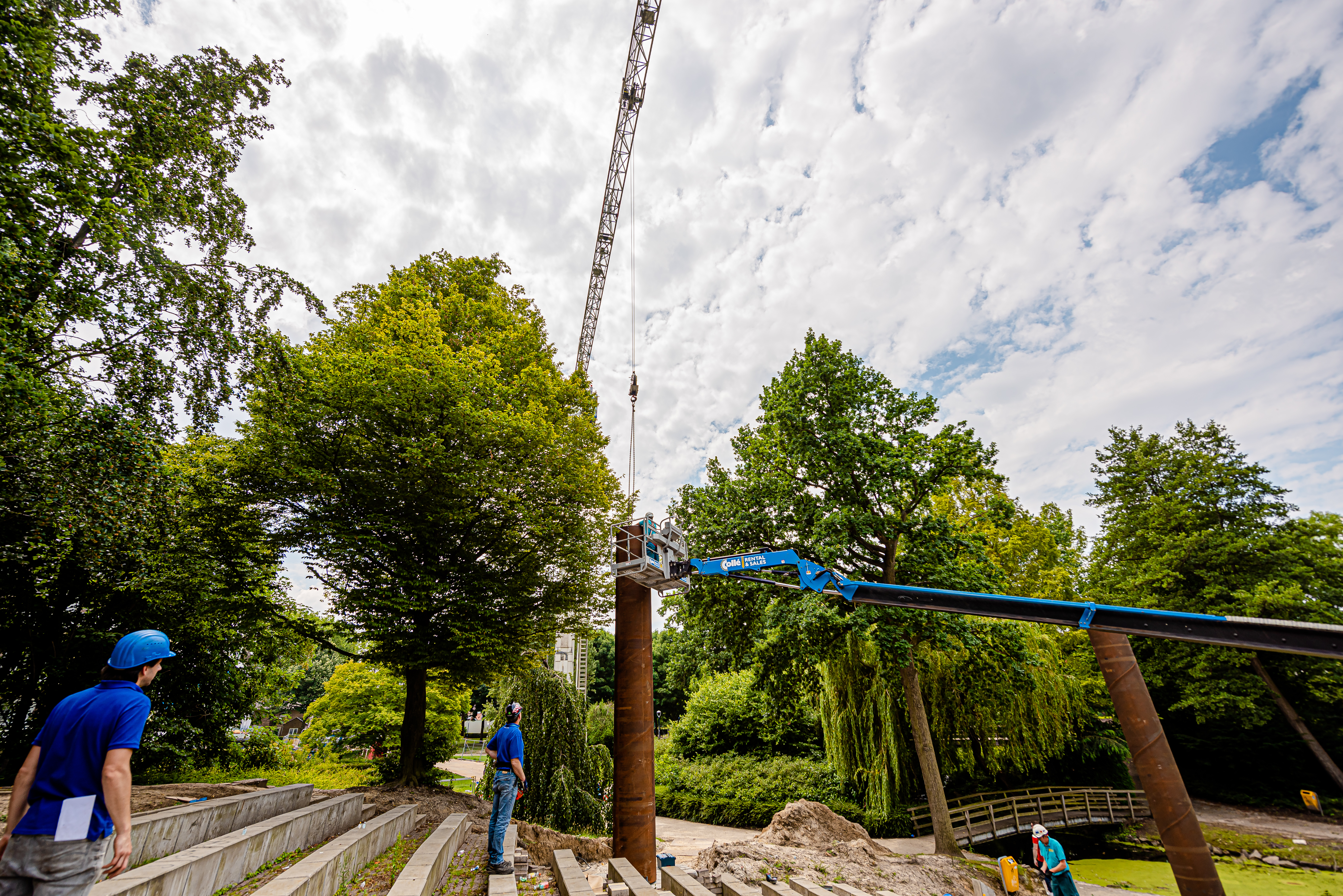 Kraan bij openlucht theater