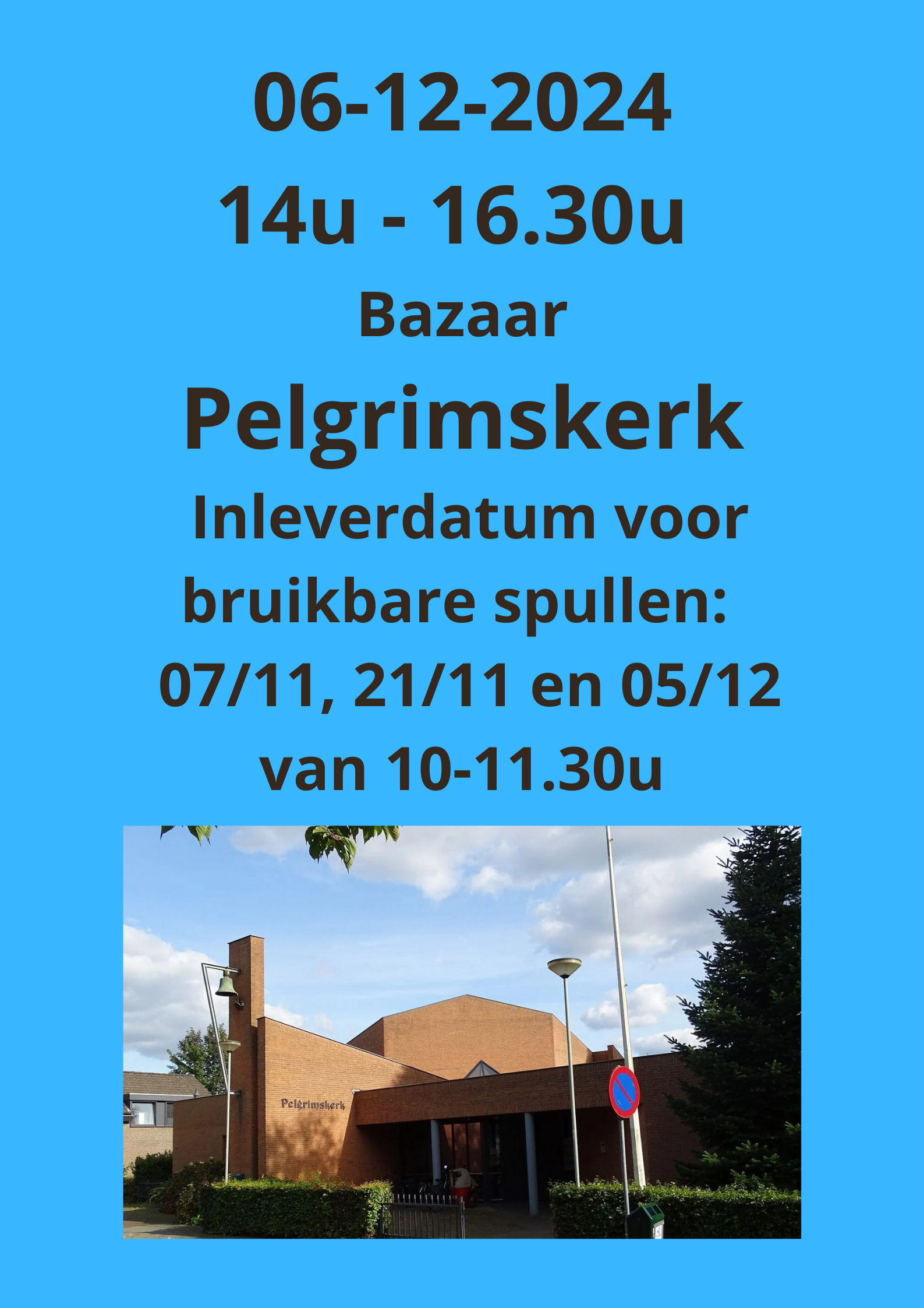 Poster van Bazaar Pelgrimskerk