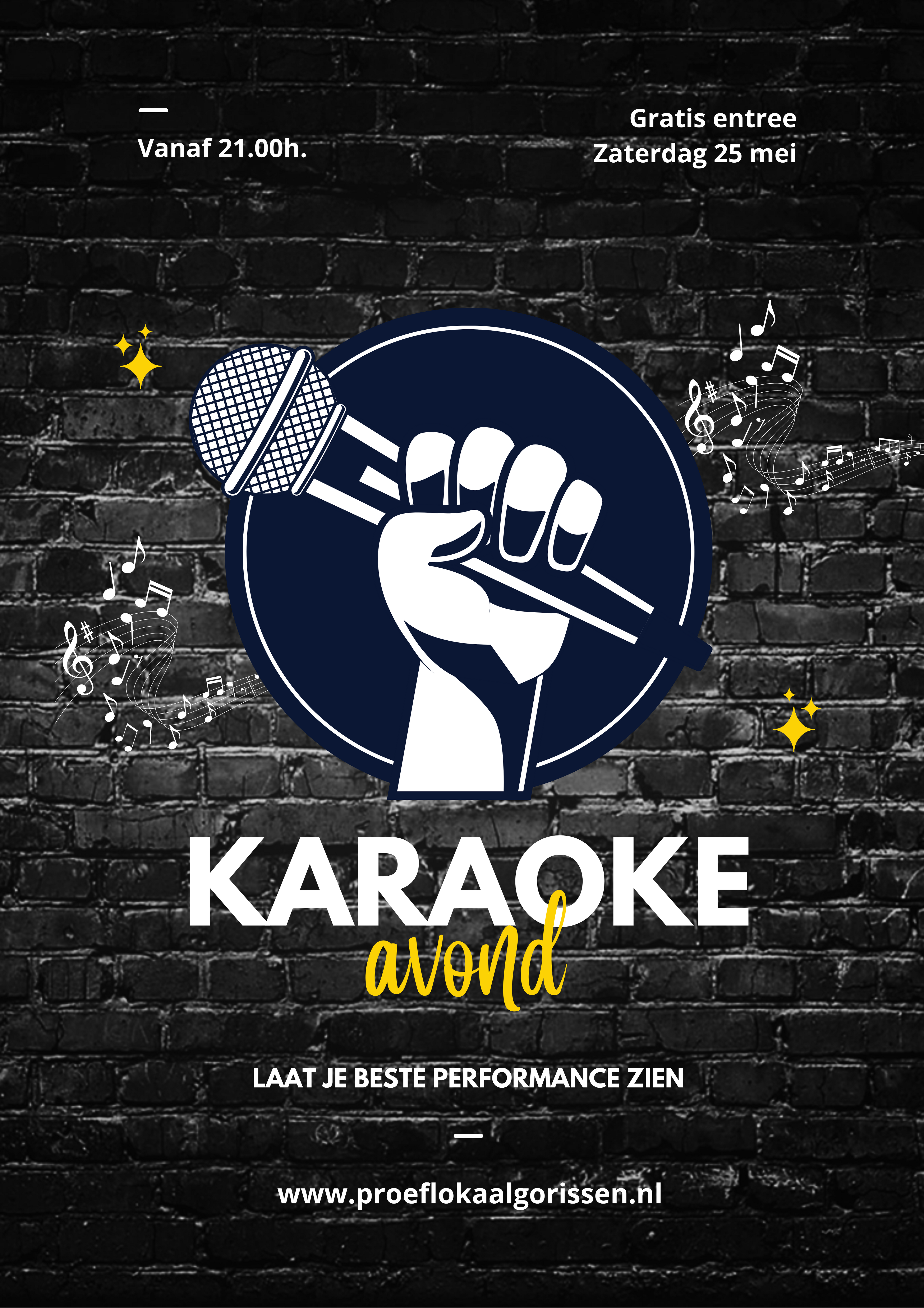 Karaoke avond poster (A3)