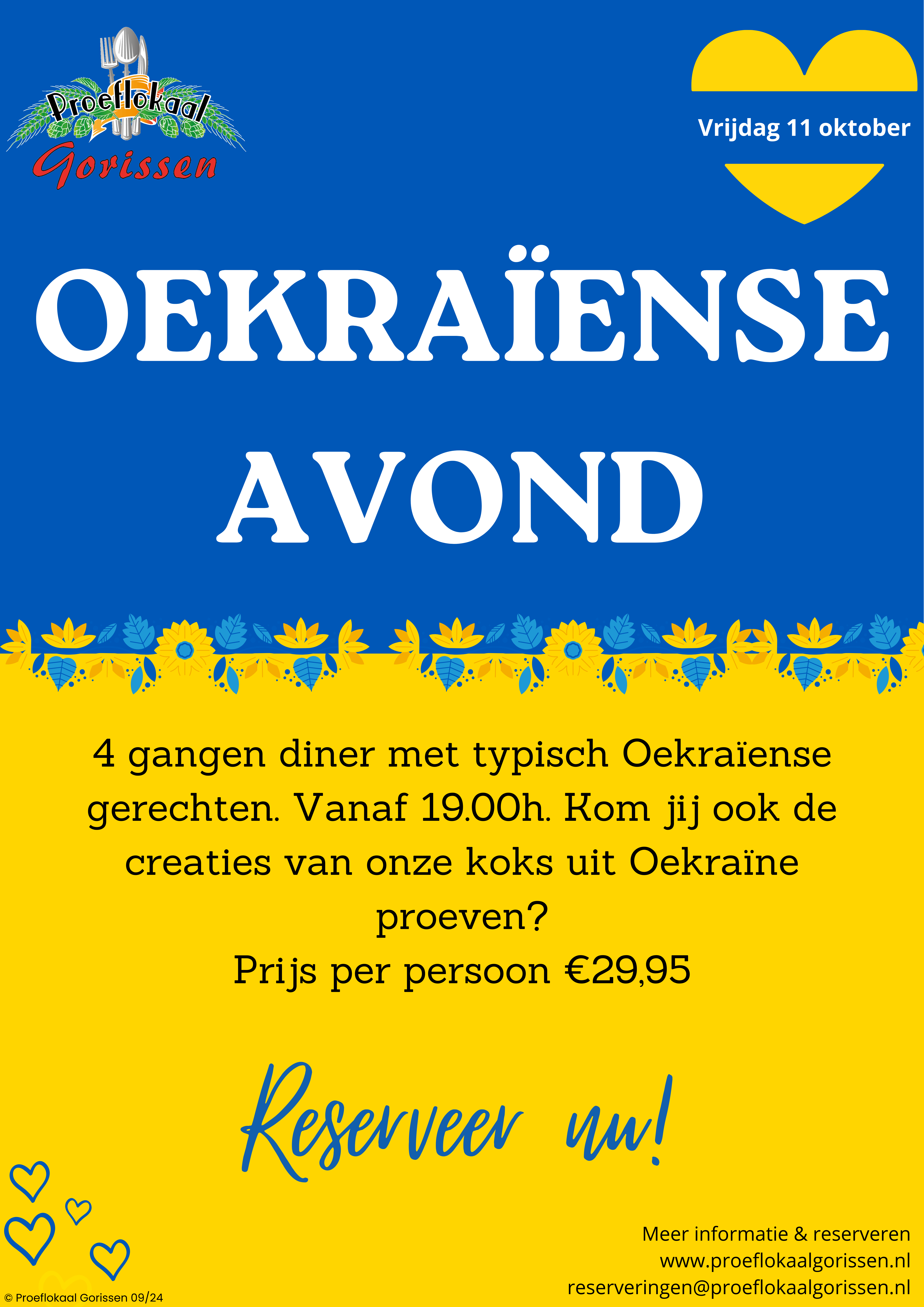 Oekraïense avond 11-10-2024 poster