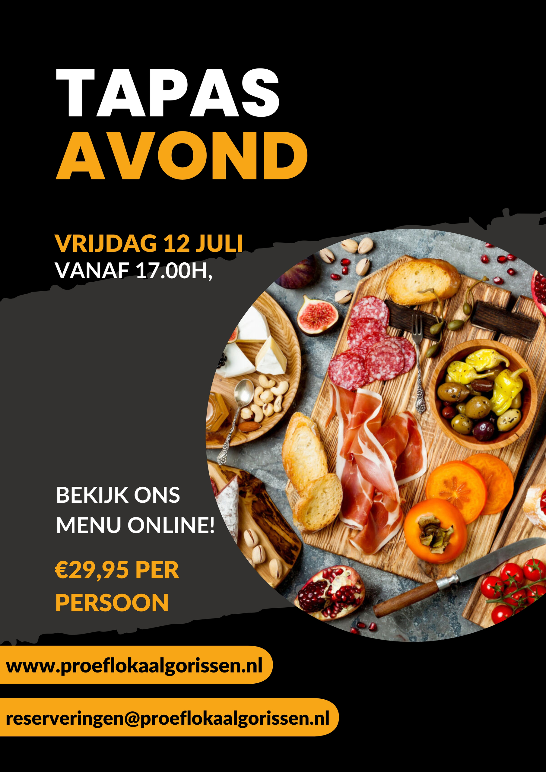 Tapas avond poster