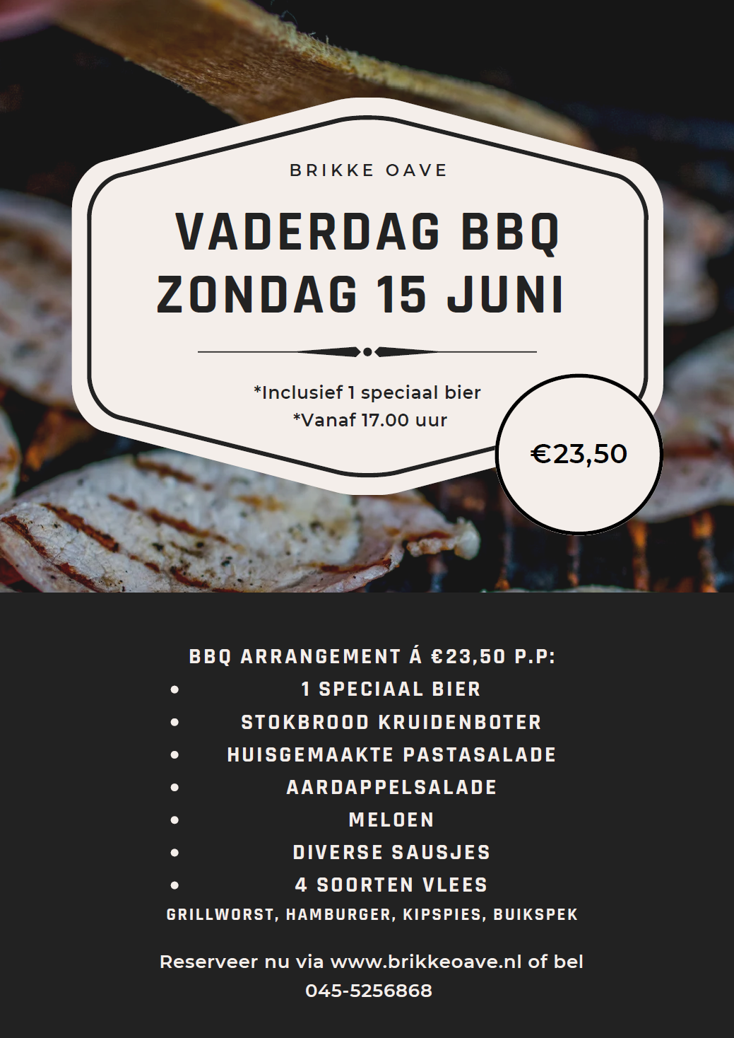 Menukaart Brikke Oave barbecue