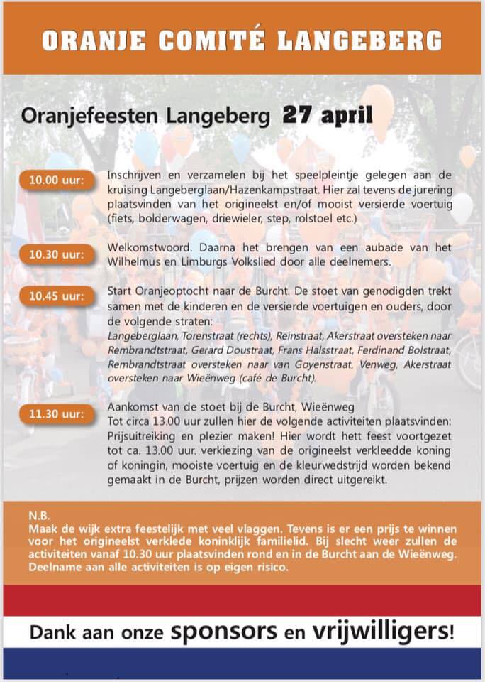 Programma Oranjefeesten 