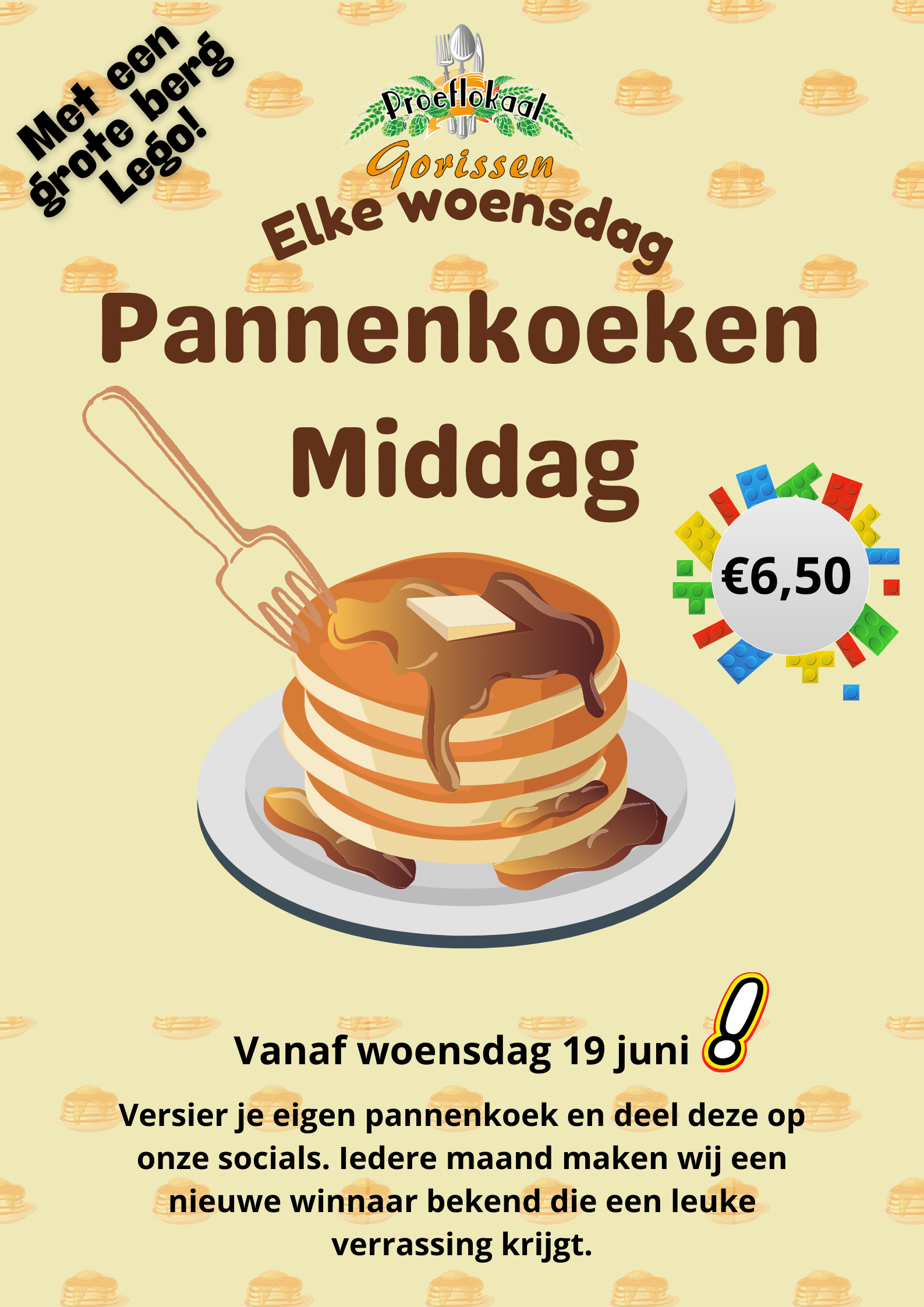 Pannenkoeken middag Poster en flyer