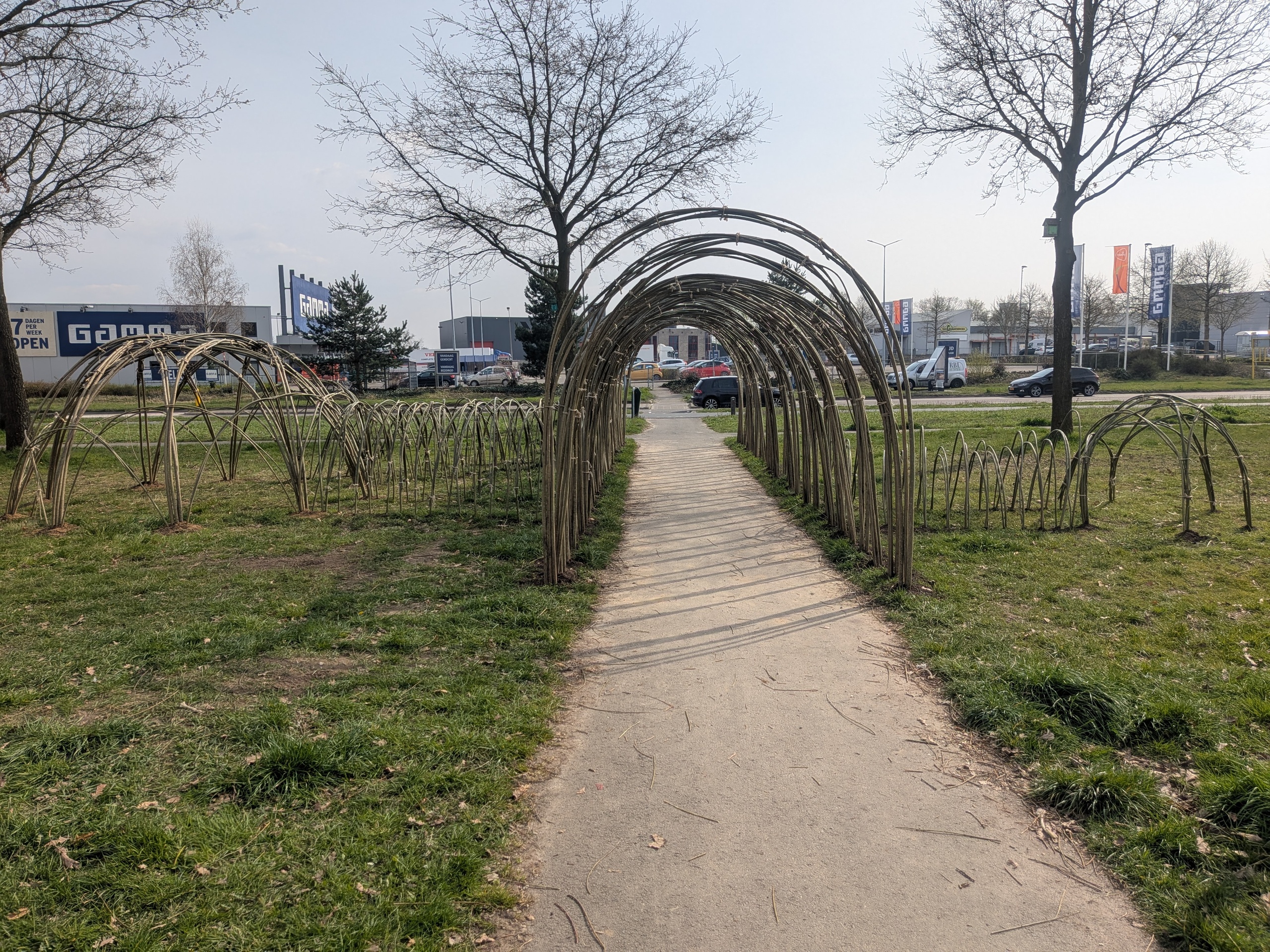 wilgentunnel liggend