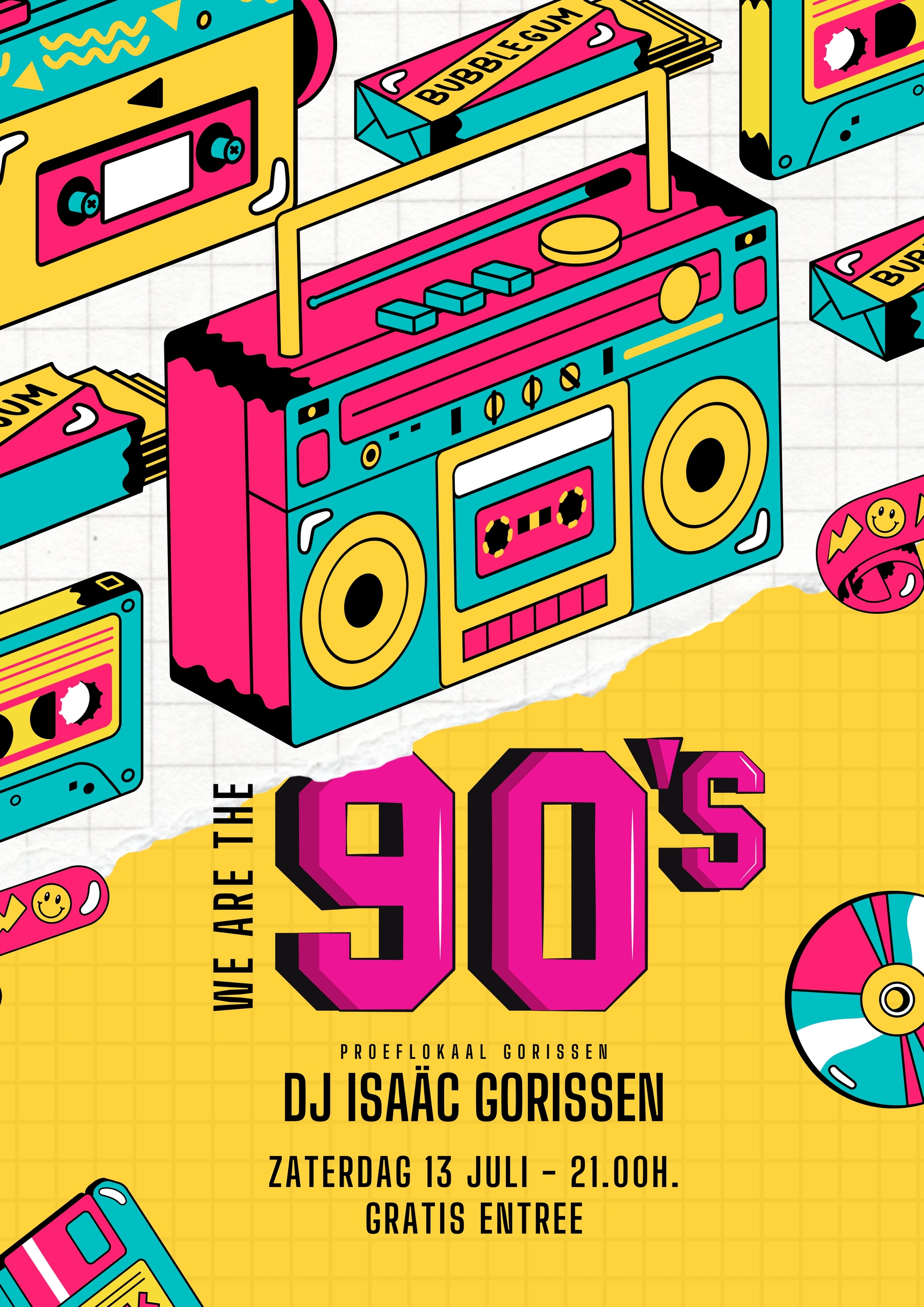 90's party poster